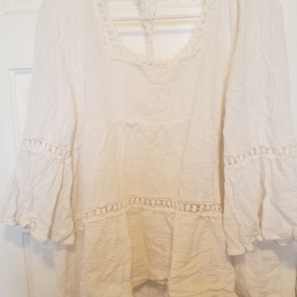 White boho top